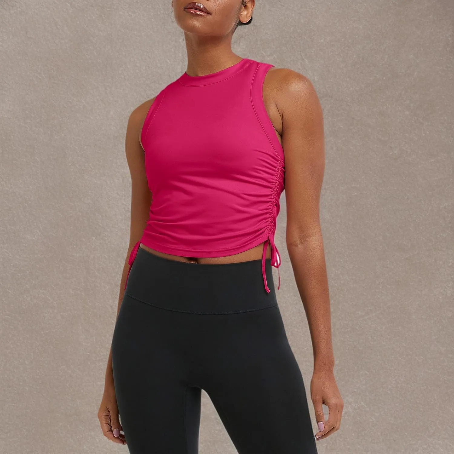 Champion Women's Ruched Tank Top with Drawstrings