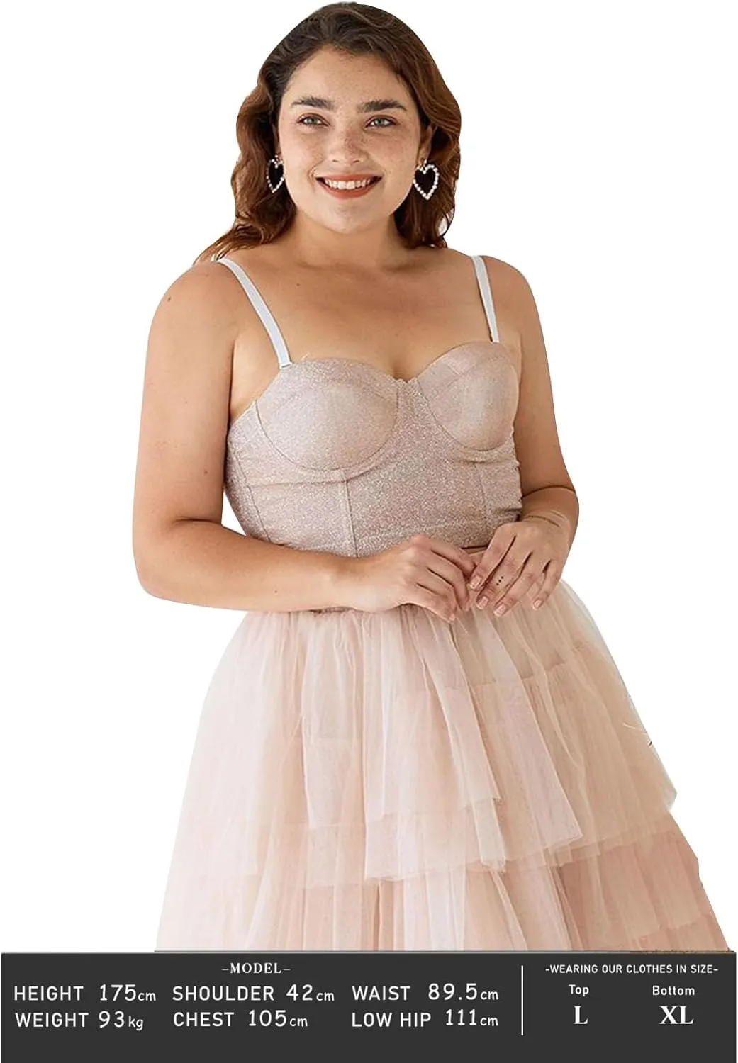 CHICWISH Women Dazzling Shiny Bustier Crop Top Summer Sexy Push Up Croset Bra Top Going Out Party Camisoles Tops Apricot