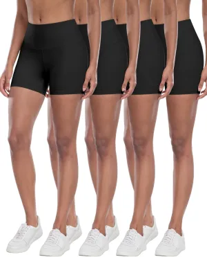 CHRLEISURE High Waisted Spandex Biker Shorts, Workout Booty Soft Yoga Shorts for Women