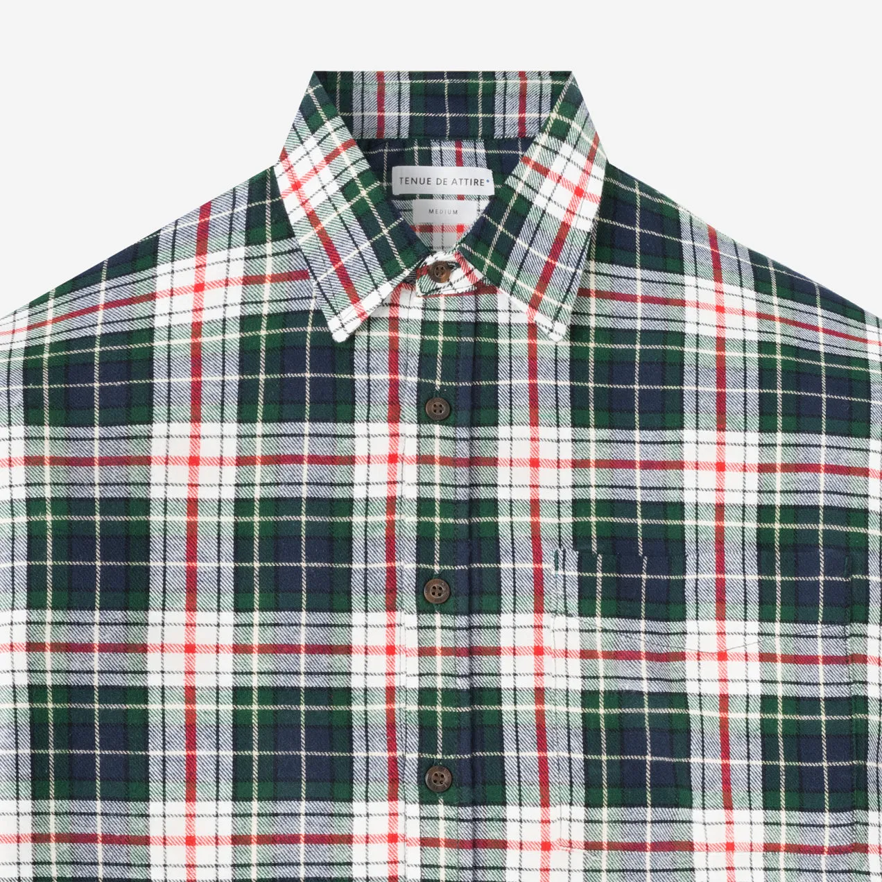 College Days Long Sleeve Plaid Shirt - White Navy
