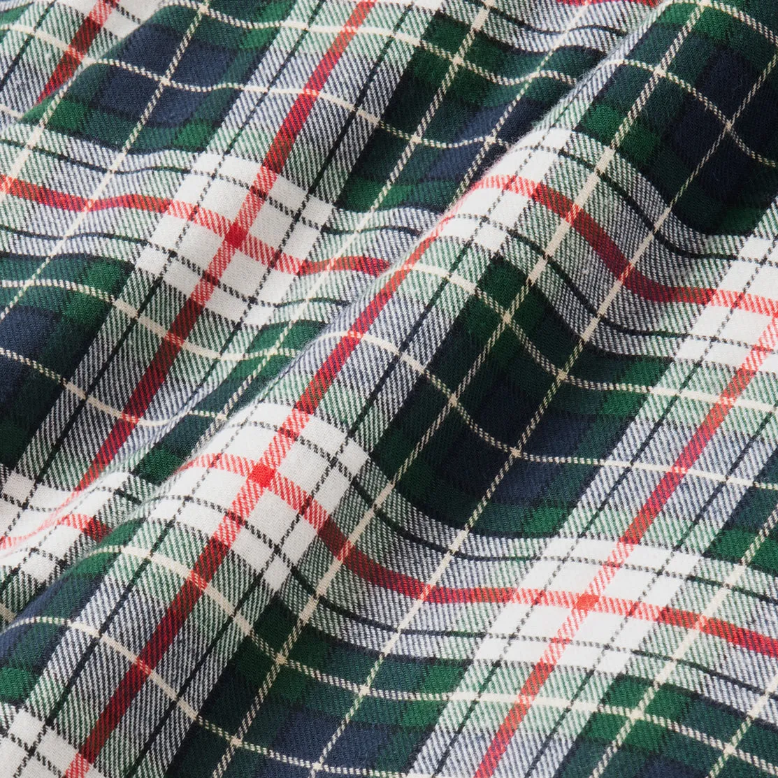 College Days Long Sleeve Plaid Shirt - White Navy
