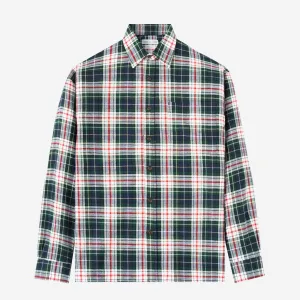 College Days Long Sleeve Plaid Shirt - White Navy