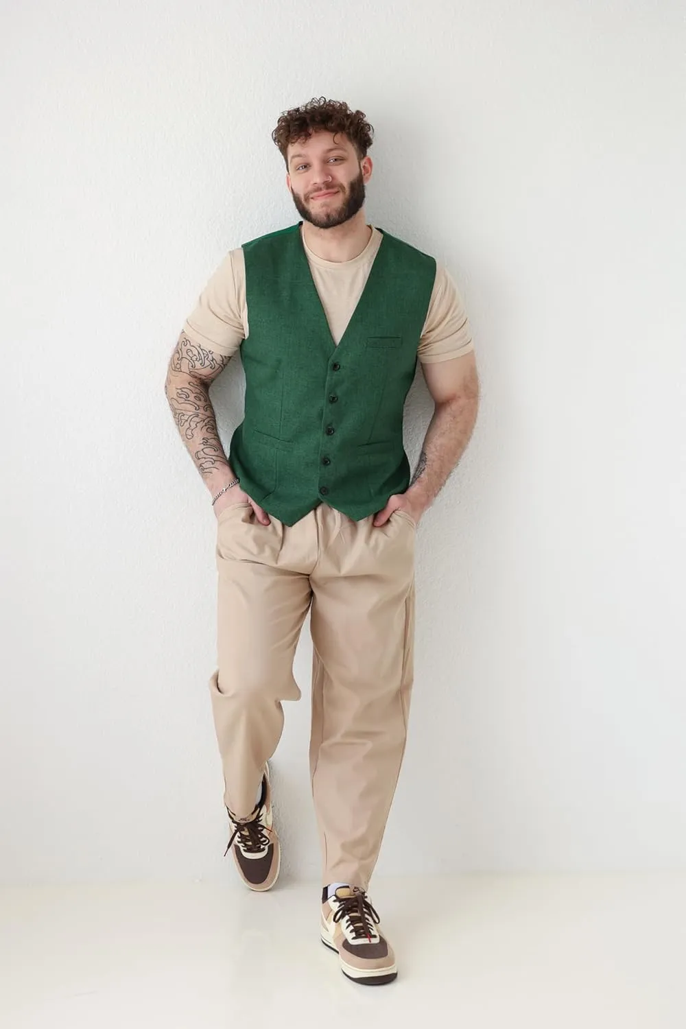 COOFANDY Men Casual Suit Vest Formal Dress Vest Slim Fit Waistcoat Business Wedding