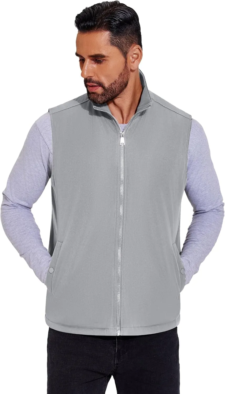 COOFANDY Men's Casual Outerwear Vest Lightweight Full-Zip Sleeveless Jacket Outdoor Hiking Travel Golf Vest with Pockets