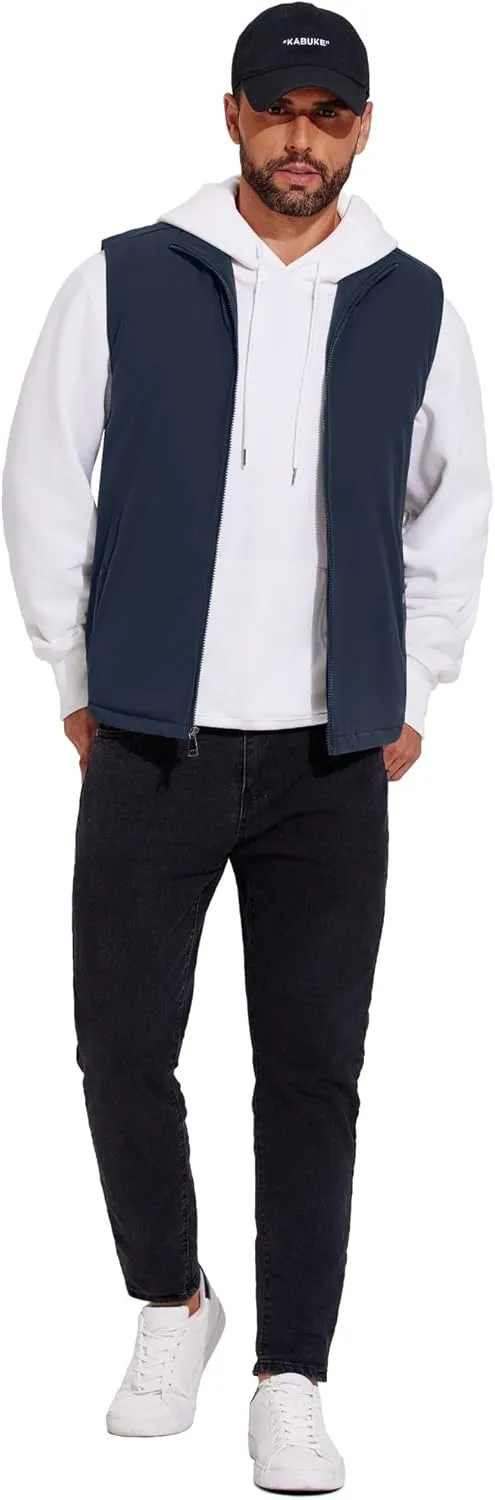 COOFANDY Men's Casual Outerwear Vest Lightweight Full-Zip Sleeveless Jacket Outdoor Hiking Travel Golf Vest with Pockets