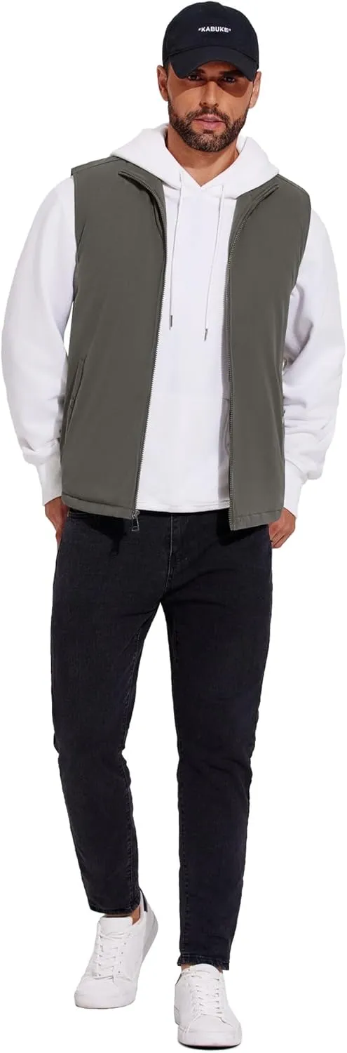 COOFANDY Men's Casual Outerwear Vest Lightweight Full-Zip Sleeveless Jacket Outdoor Hiking Travel Golf Vest with Pockets