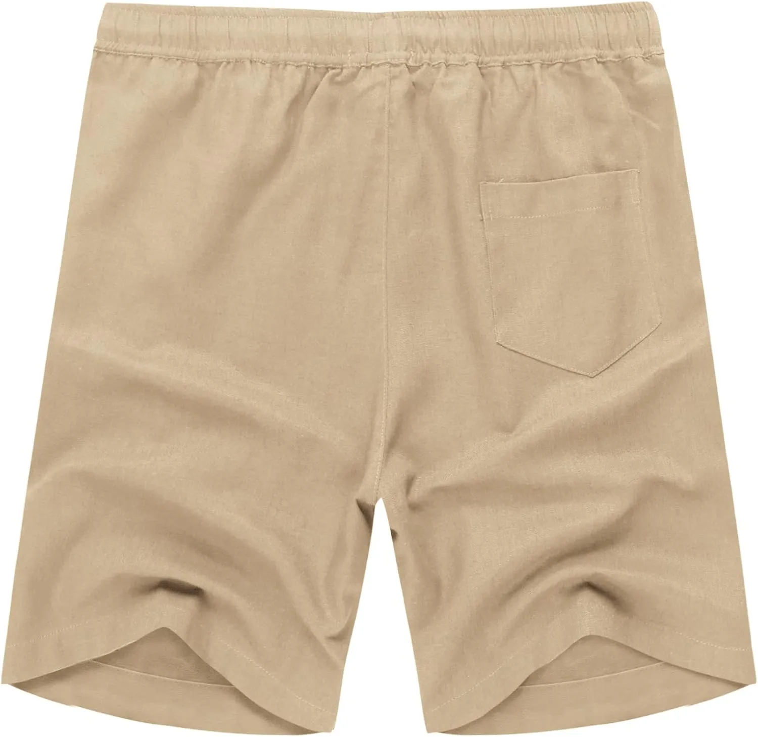 COOFANDY Men's Linen Shorts Casual Elastic Waist Drawstring Summer Beach Shorts