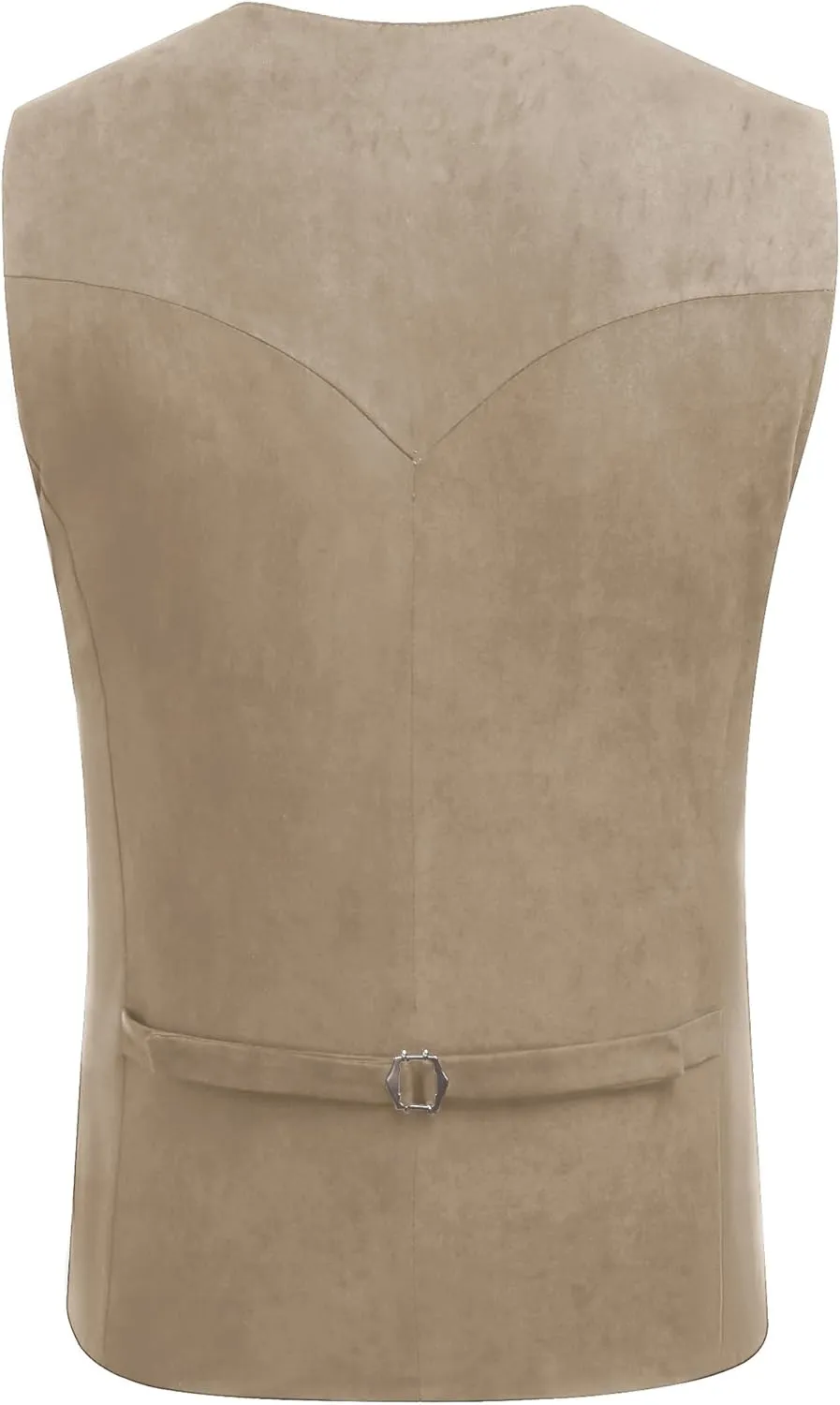 COOFANDY Men's Suede Leather Suit Vest Casual Western Vest Jacket Slim Fit Vest Waistcoat