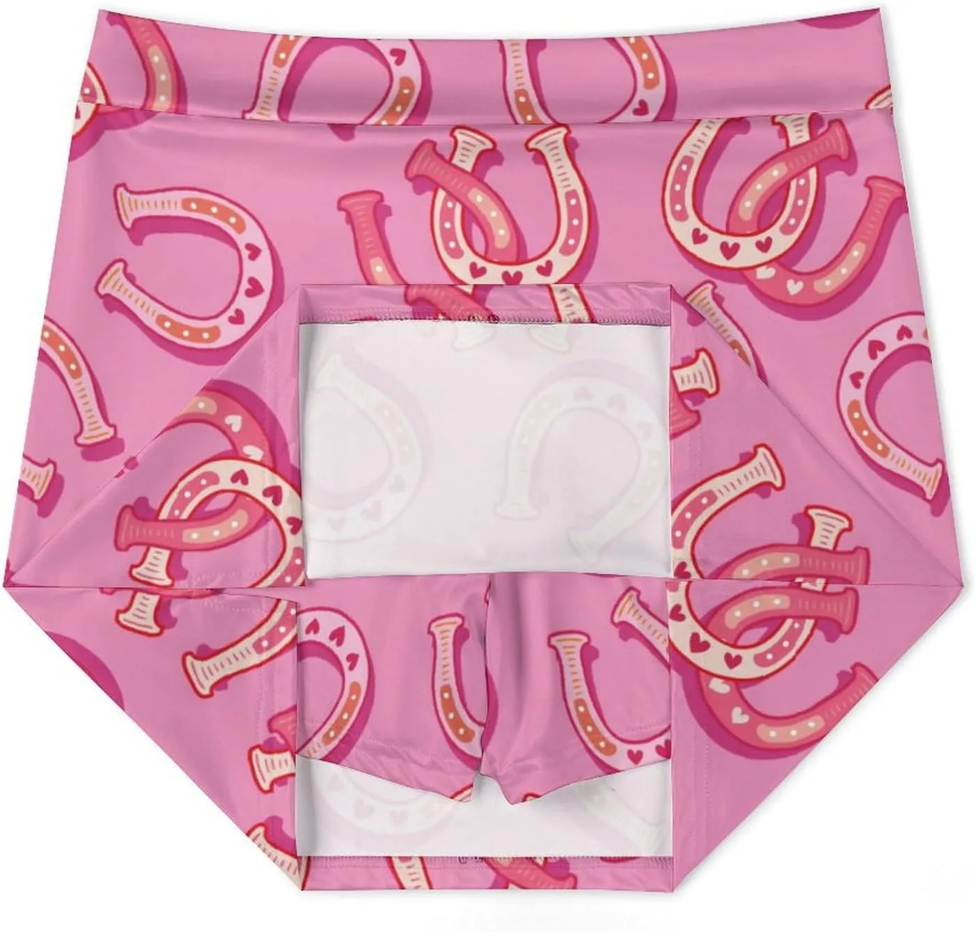 Cute Sweet Horseshoe Women's Mini Tennis Skirt with Shorts Underneath Athletic Workout Cute Skorts