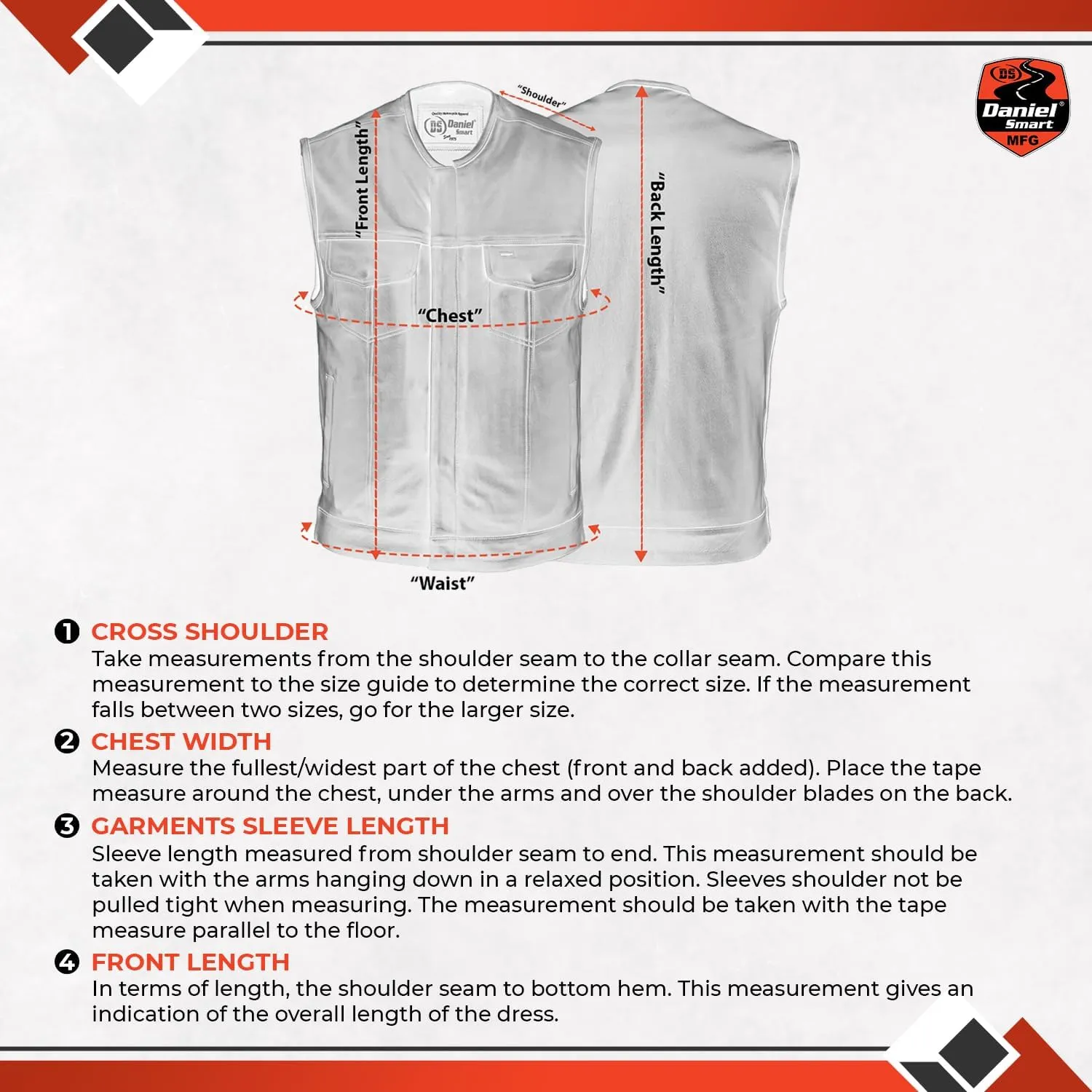 Daniel Smart Biker Vest for Men Rough Blue & Black Denim Vest with Unique Scoop Collar Design & Concealment Armory Pocket
