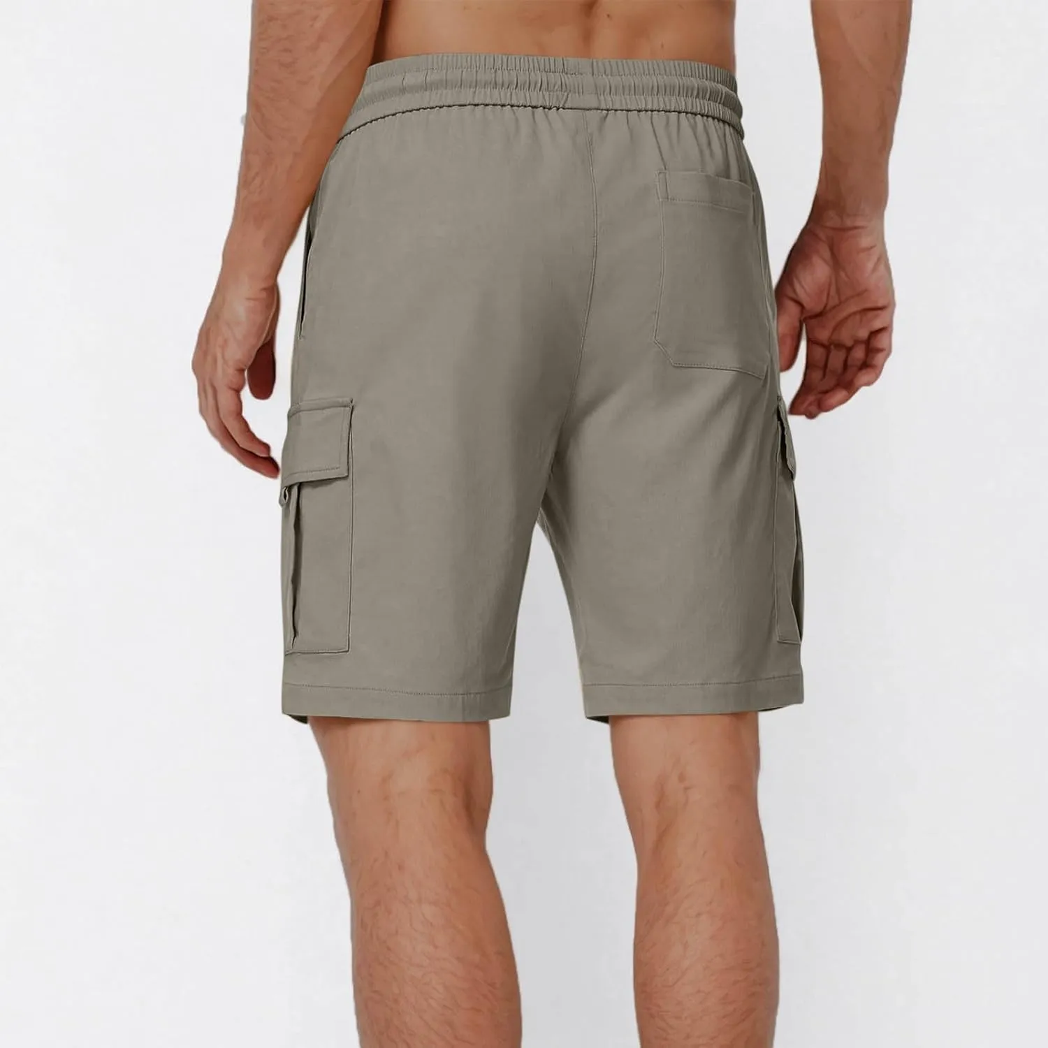 Dgoopd Cargo Shorts for Men Stretch Waist Casual Loose Drawstring Quick Dry Hiking Tactical Outdoor Work Shorts Summer 2025