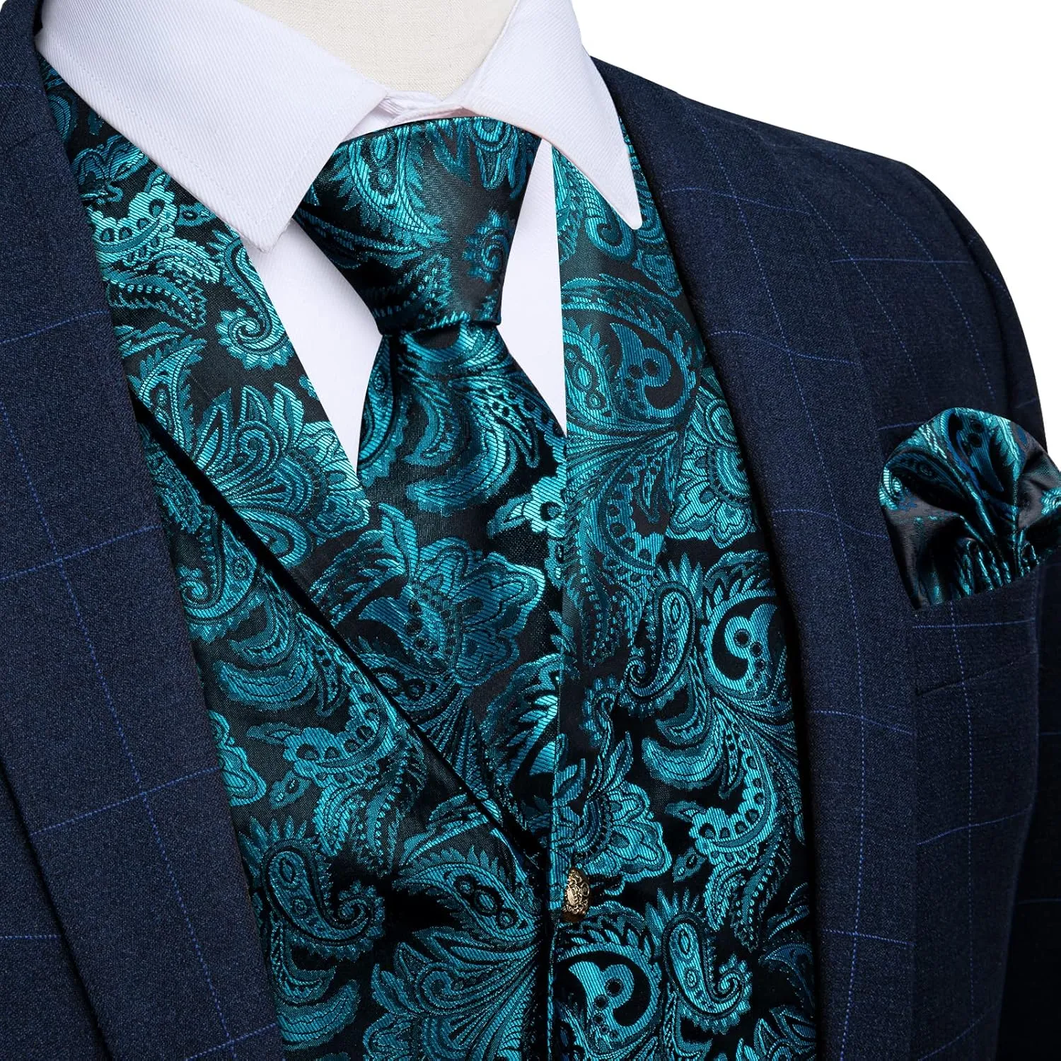 DiBanGu Men's Formal Suit Waistcoat - Business & Casual Dress Vests
