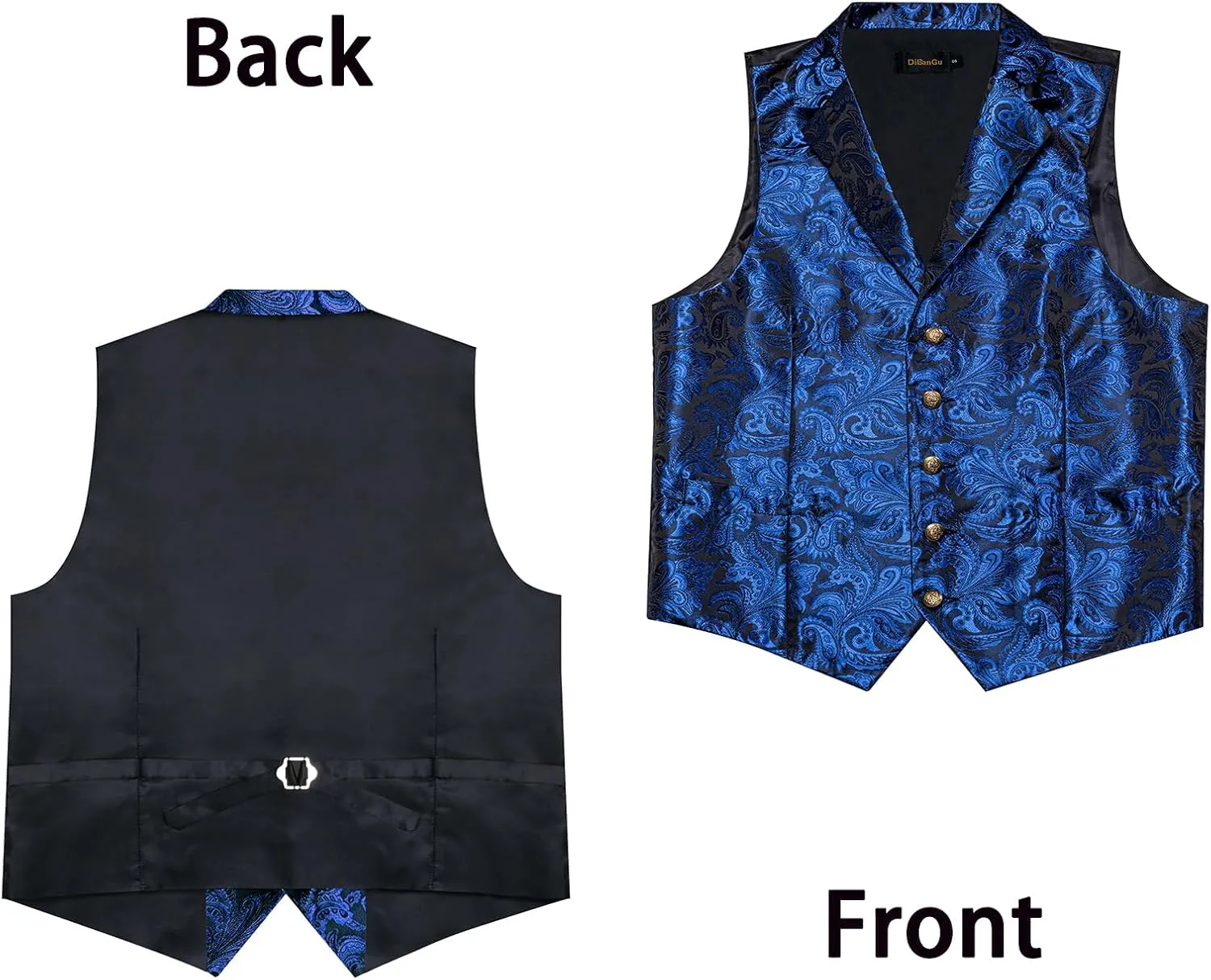 DiBanGu Men's Formal Suit Waistcoat - Business & Casual Dress Vests