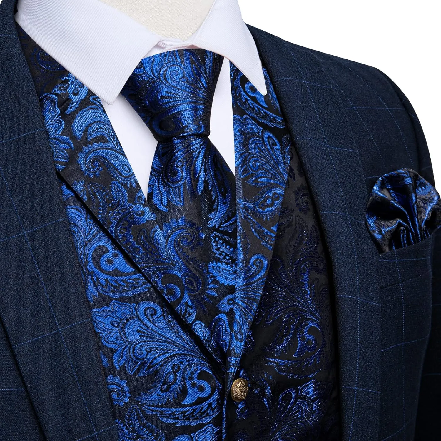 DiBanGu Men's Formal Suit Waistcoat - Business & Casual Dress Vests