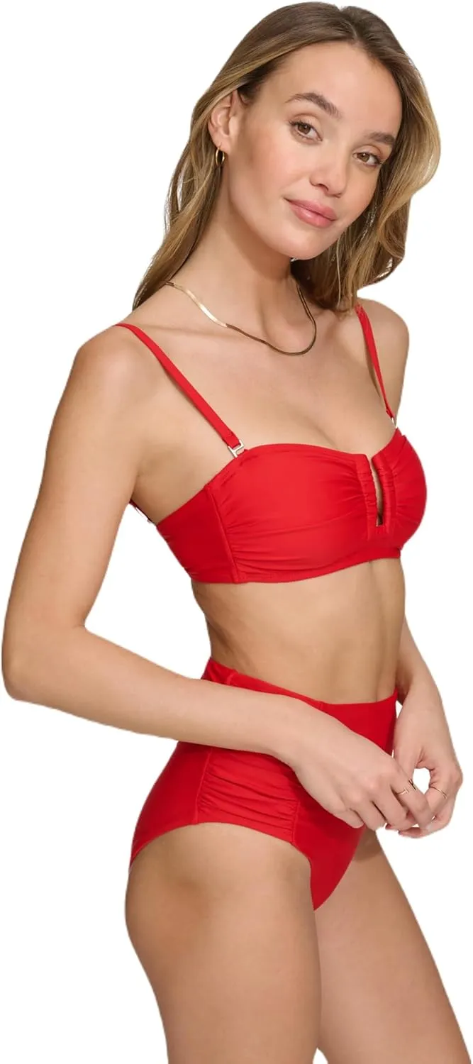 DKNY Women's Strapless Bikini Top Bathing Suit