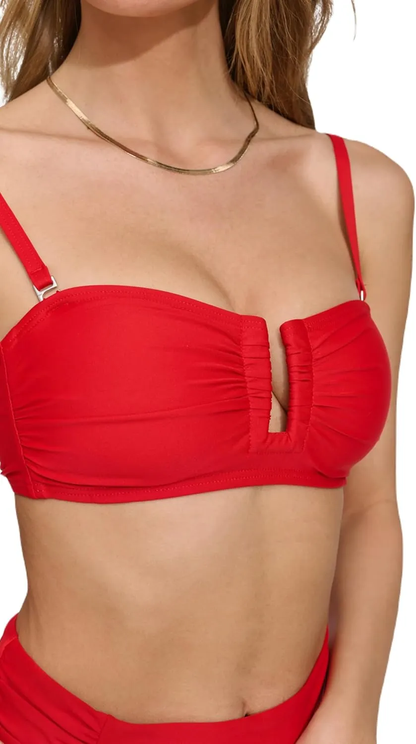 DKNY Women's Strapless Bikini Top Bathing Suit