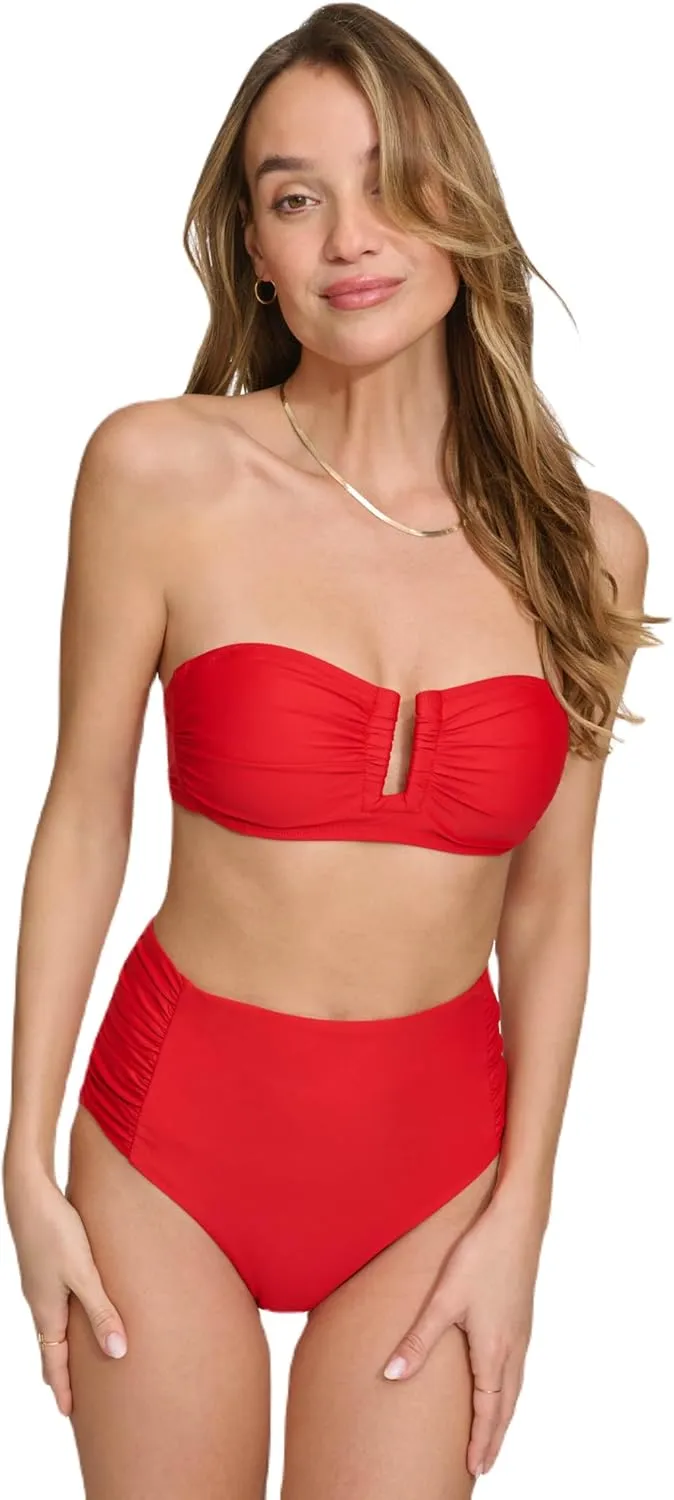 DKNY Women's Strapless Bikini Top Bathing Suit
