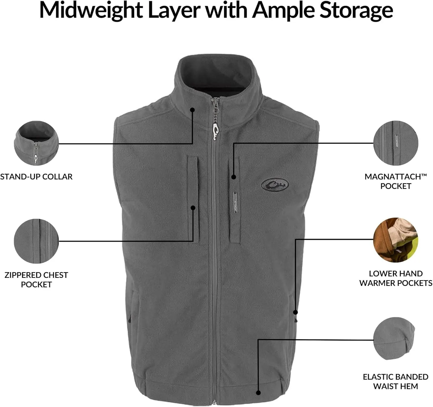 Drake Waterfowl Women's MST Windproof Layering Vest