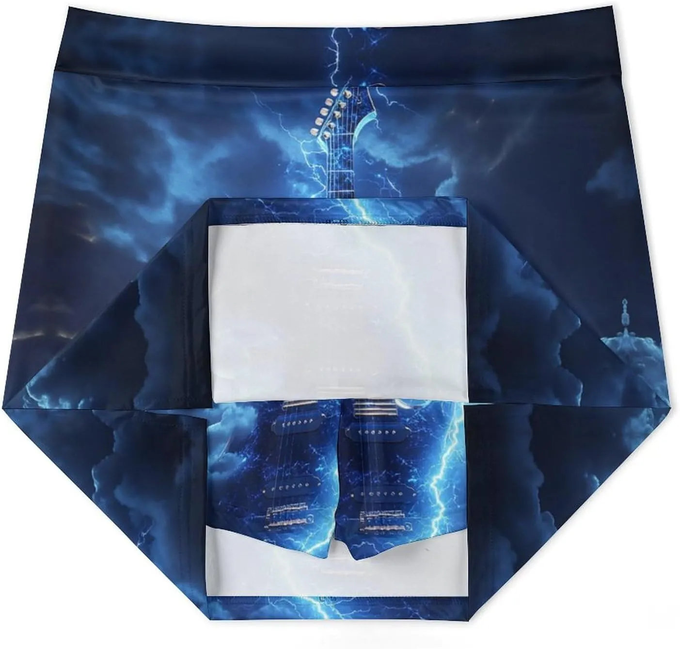 Electric Guitar with Lightning Women's Mini Tennis Skirt with Shorts Underneath Athletic Workout Cute Skorts