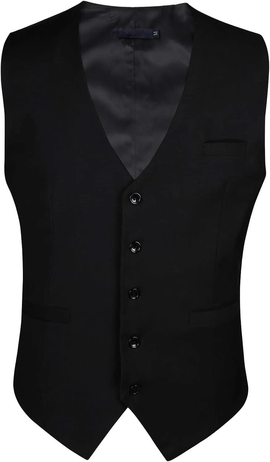 Enlision Men's Suit Vest Business Formal Dress Waistcoat Solid Color Vest for Suit or Tuxedo
