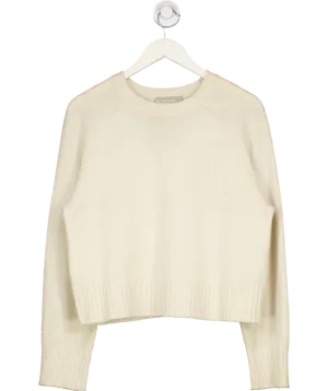 EVERLANE Cream The Boxy Crew In Cashmere UK M