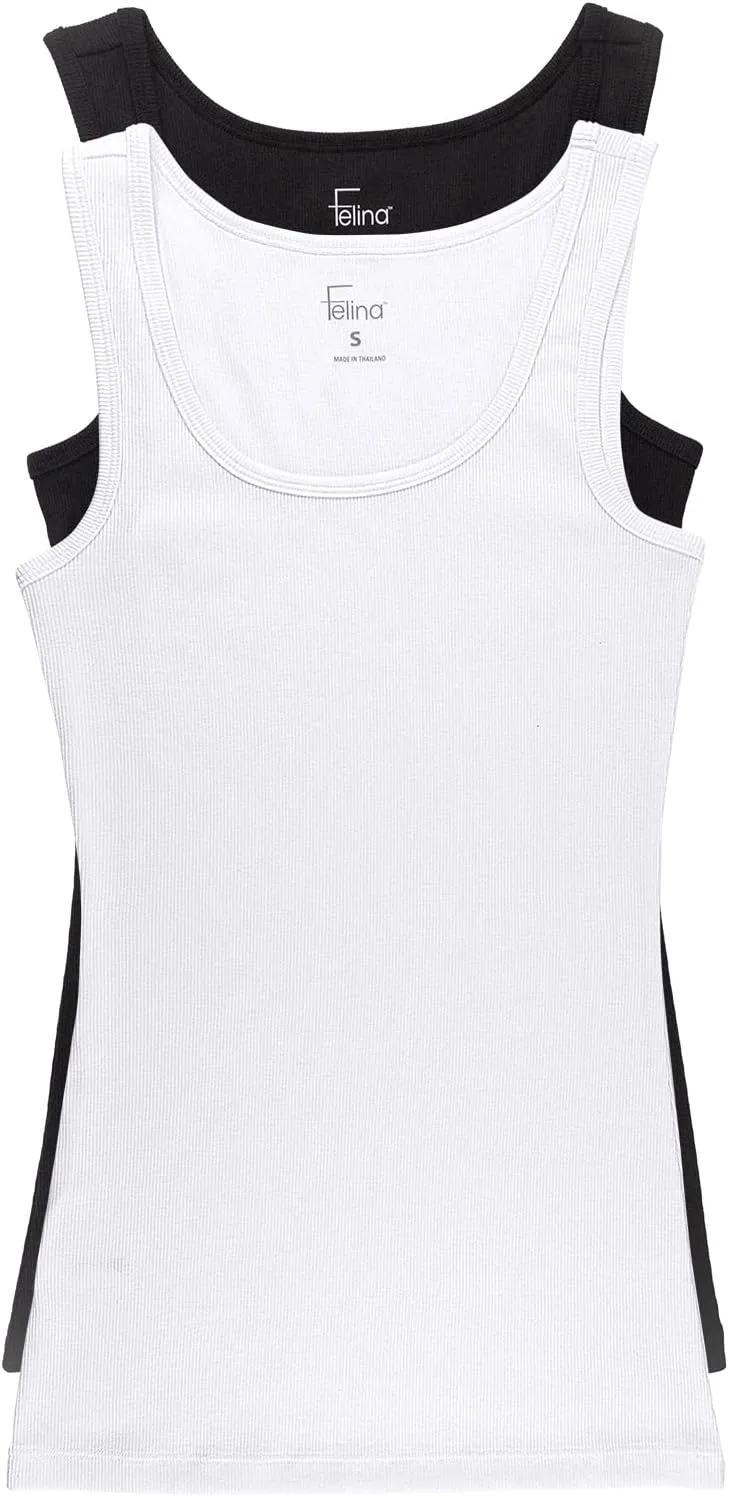 Felina | Cotton Ribbed Tank Top | 2-Pack
