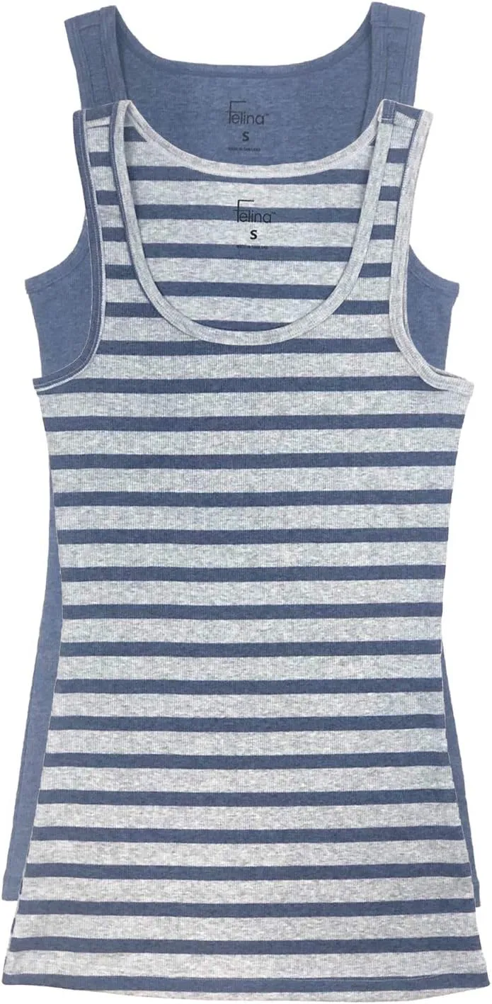 Felina | Cotton Ribbed Tank Top | 2-Pack