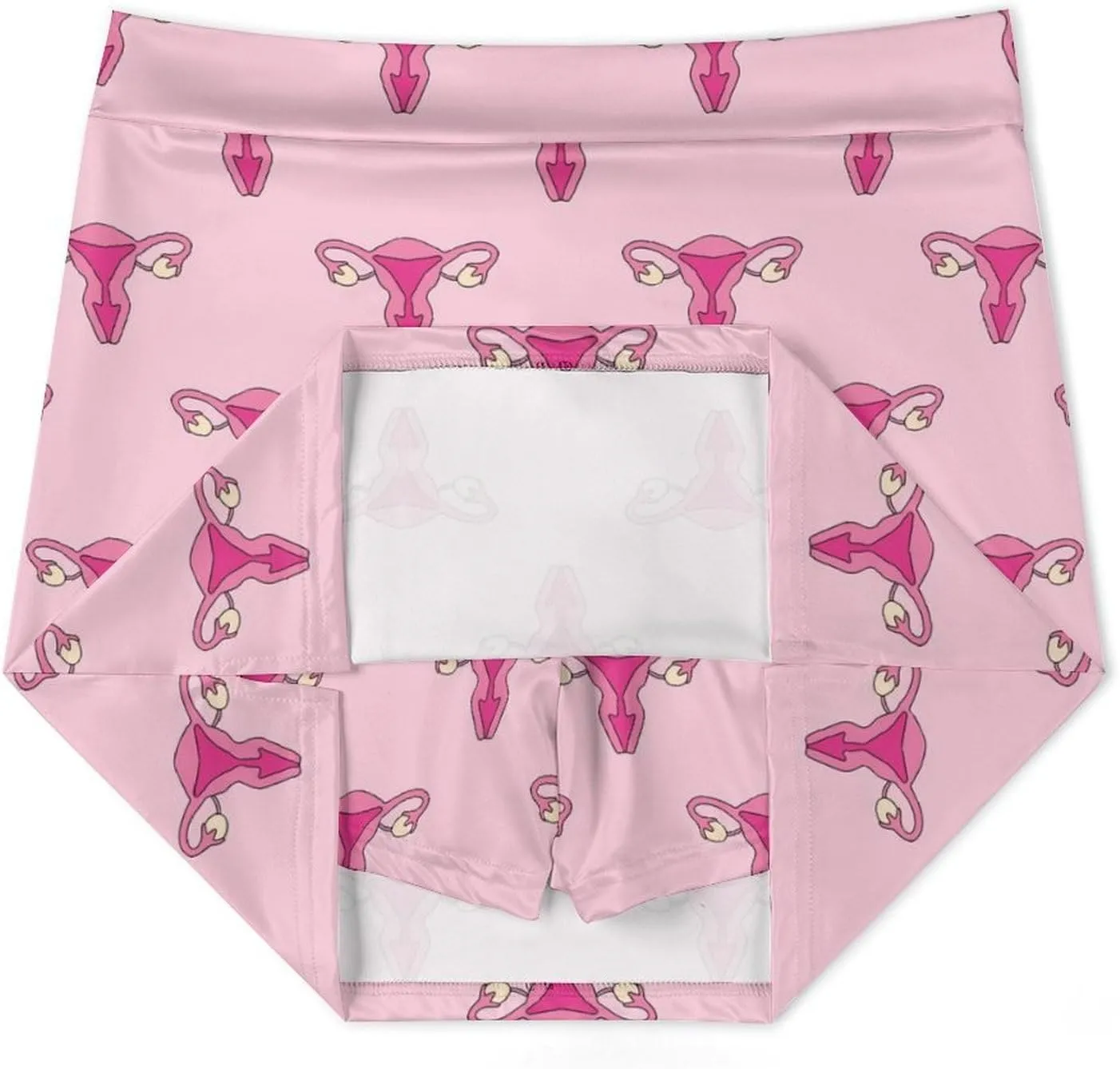 Female Pink Uterus Women's Mini Tennis Skirt with Shorts Underneath Athletic Workout Cute Skorts
