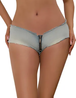 FEOYA Denim Shorts Women Ripped Jean Shorts Sexy Hot Mini Clubwear Party