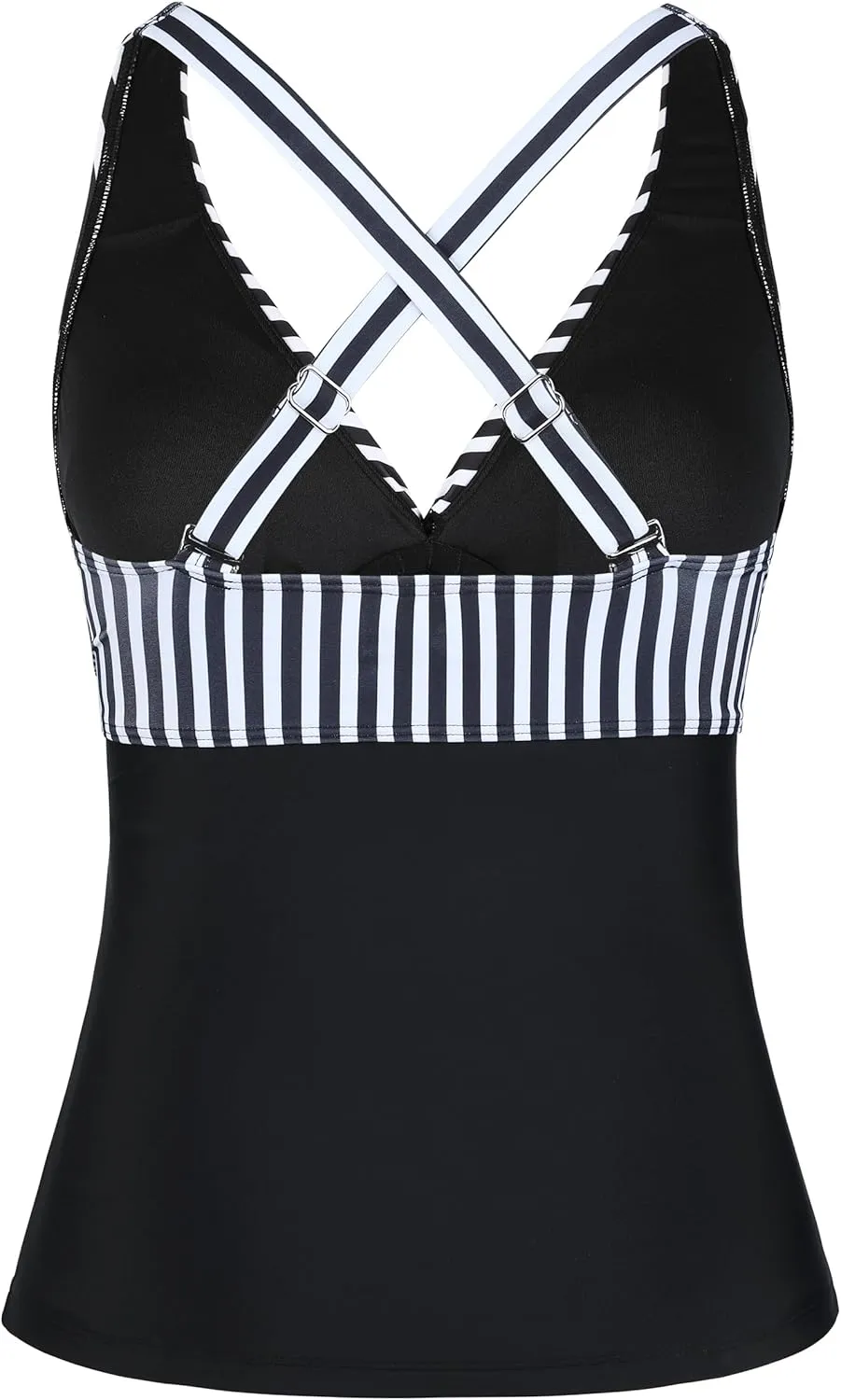 Firpearl Women Underwire Tankini Top Only Twist V Neck Swimsuits for Big Busted Ruched Tummy Control Bathing Suits Top