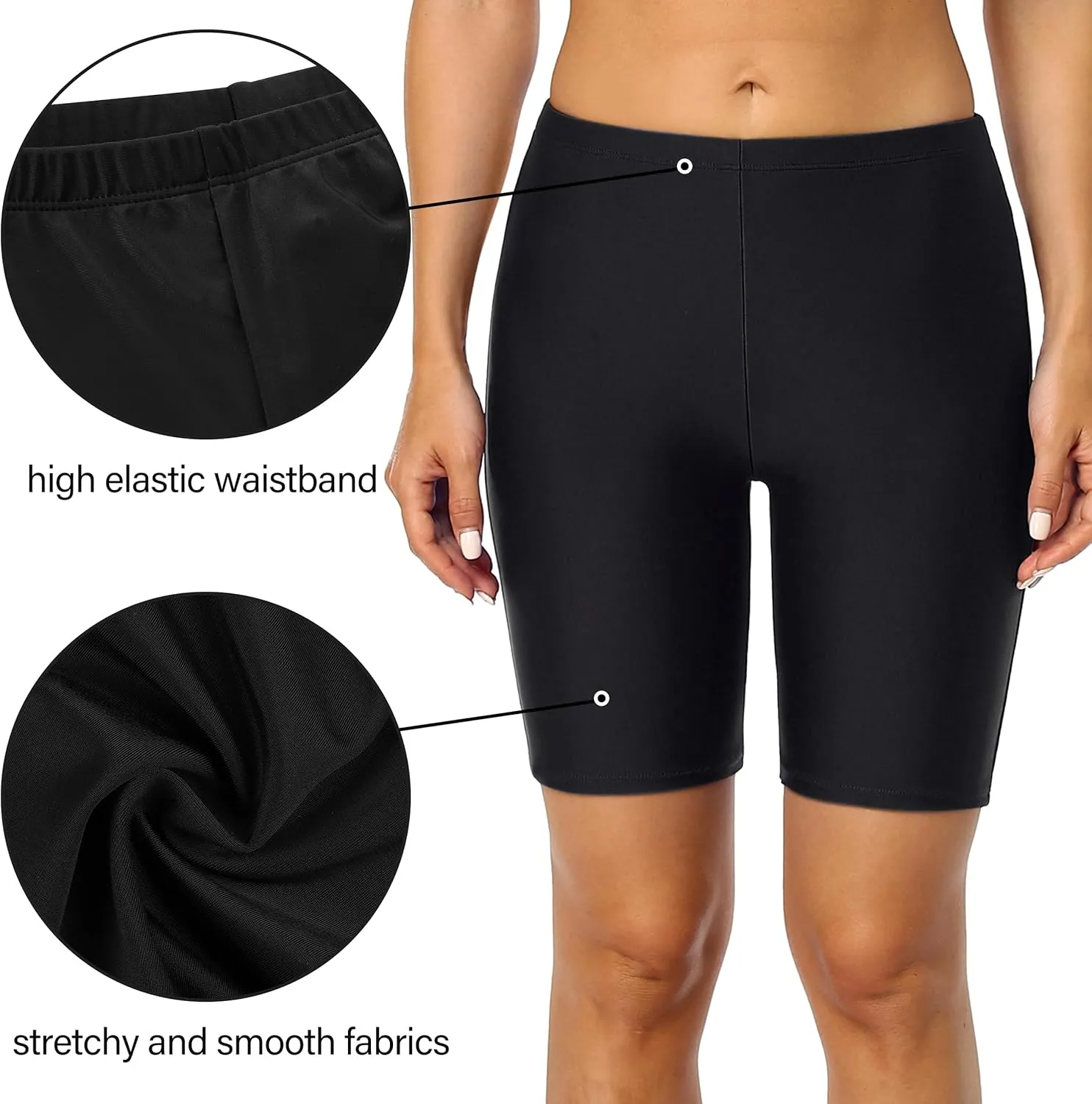 Firpearl Women's Swim Shorts UPF50  Sport Board Shorts Plus Size Tankini Swimsuit Bottom