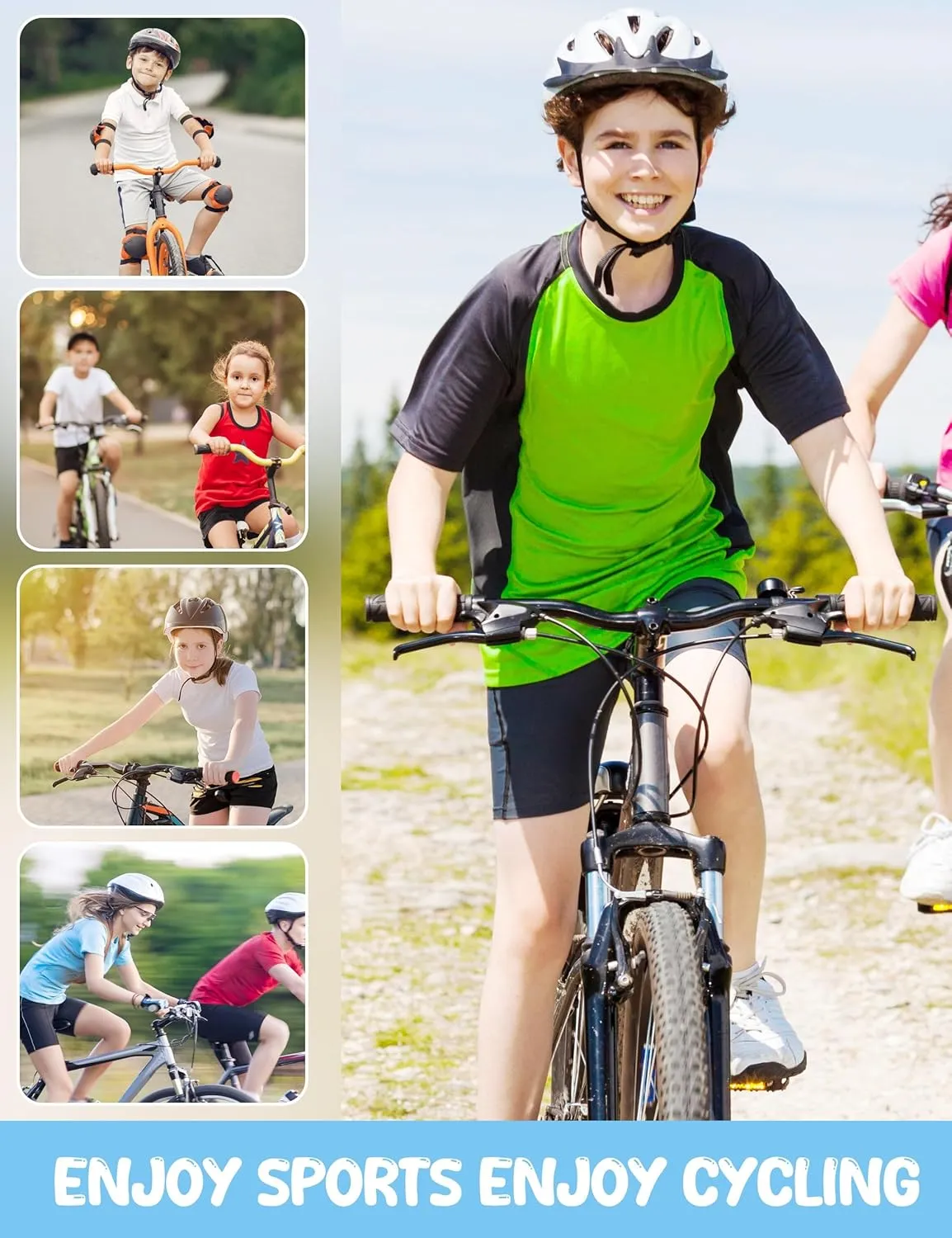 FitsT4 Sports Kids Cycling Bike Shorts Boys Girls Printed Biking Shorts with Pockets