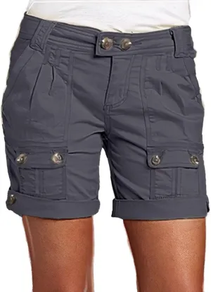 Flamingals Women's Cargo Shorts Trendy Low Waist Summer Hiking Shorts with Flat Pocket