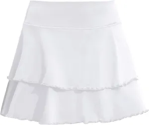 Flowy Shorts for Women Casual Baggy Skorts Ruffle Mini Skirts Comfy Running Tennis Flowy Shorts Lightweight