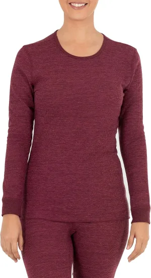 Fruit of the Loom womens Micro Waffle Premium Thermal Underwear Tee Shirt