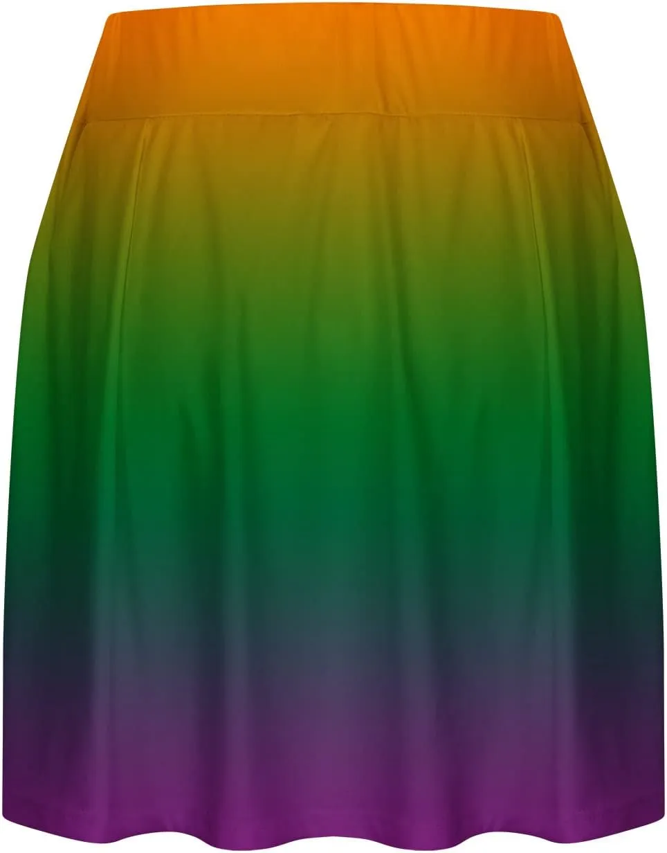 FZYLQY Womens Skorts with Pockets Tummy Control Plus Size Skorts for Women High Waist Athletic Sports Pants Casual Shorts