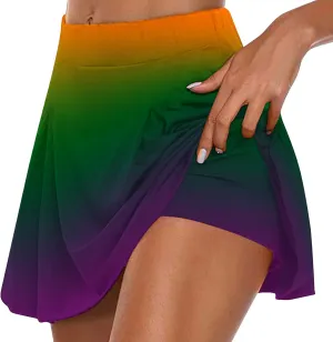 FZYLQY Womens Skorts with Pockets Tummy Control Plus Size Skorts for Women High Waist Athletic Sports Pants Casual Shorts