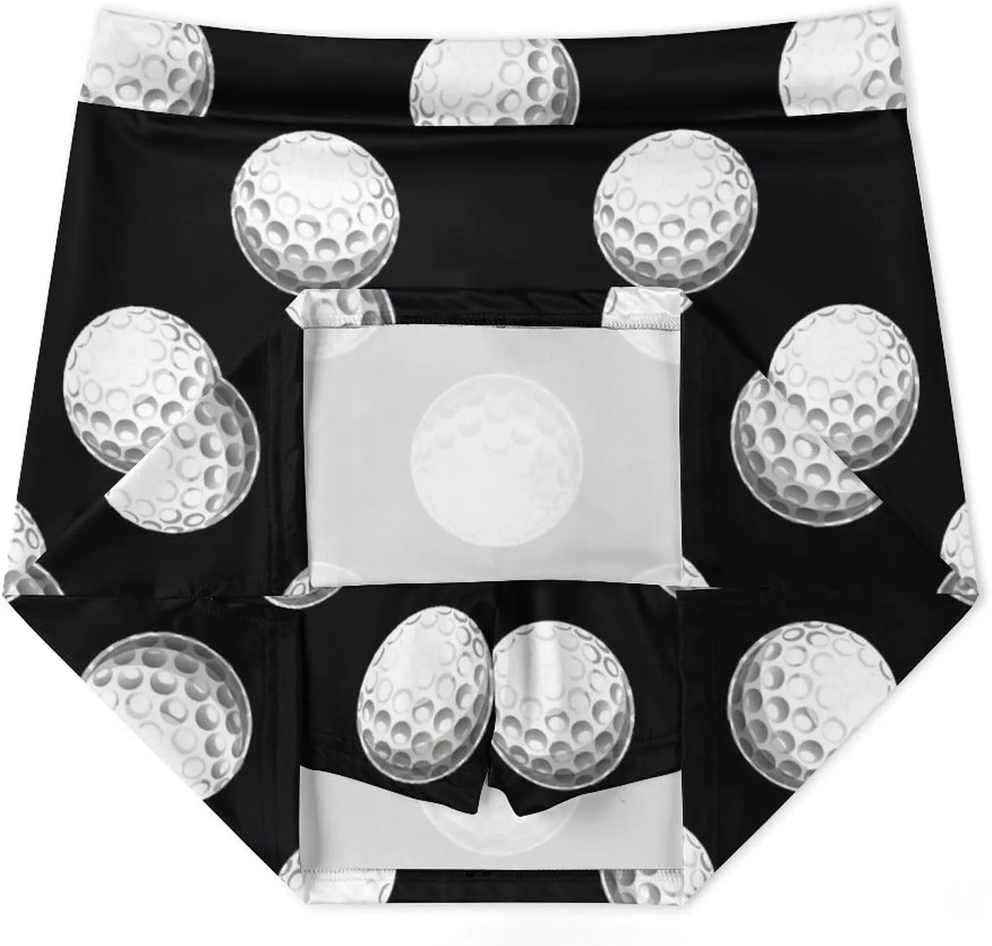Golf Balls Pattern Women's Mini Tennis Skirt with Shorts Underneath Athletic Workout Cute Skorts