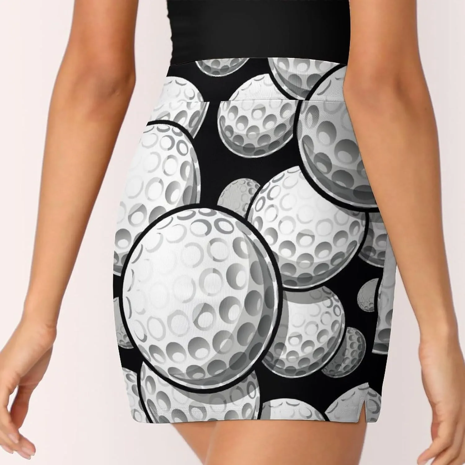 Golf Balls Texture Women's Mini Tennis Skirt with Shorts Underneath Athletic Workout Cute Skorts