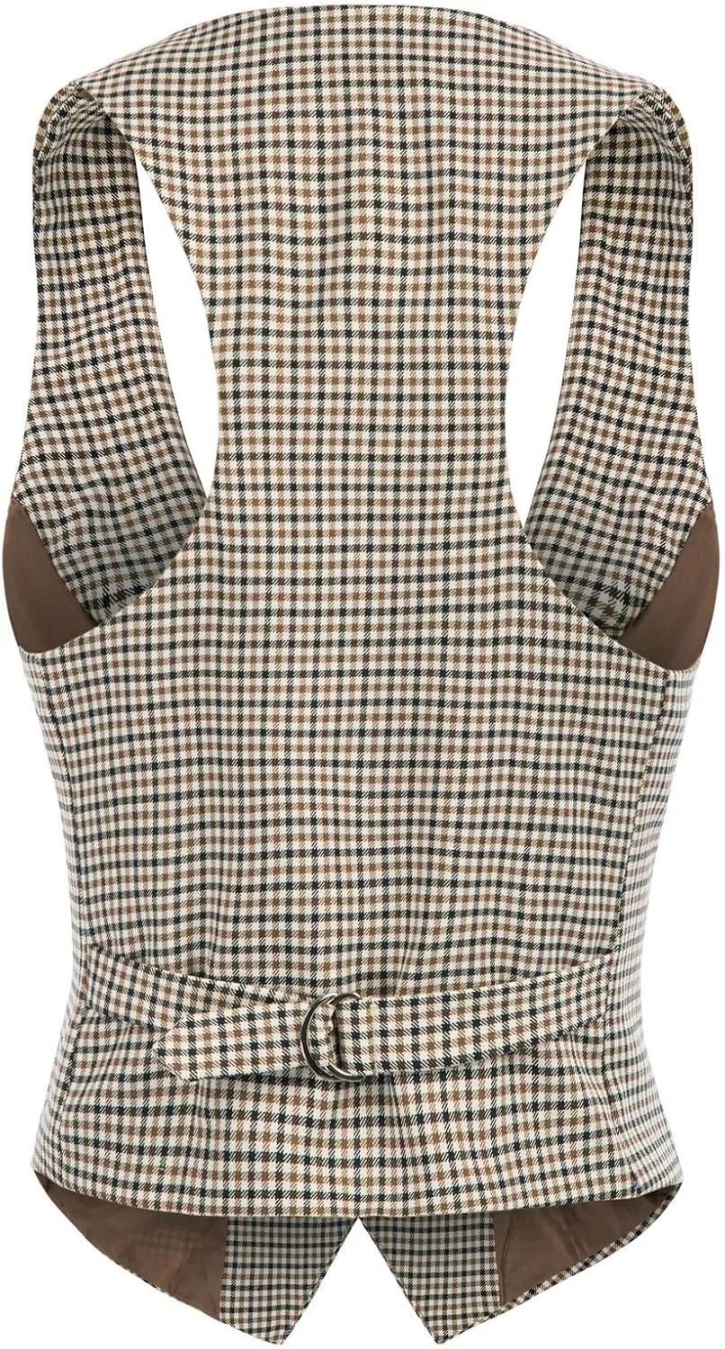 GRACE KARIN Womens Vest Top 2025 Trendy Academia Steampunk Waistcoat Racerback Vest BlazerRuns Small, Suggest Size Up
