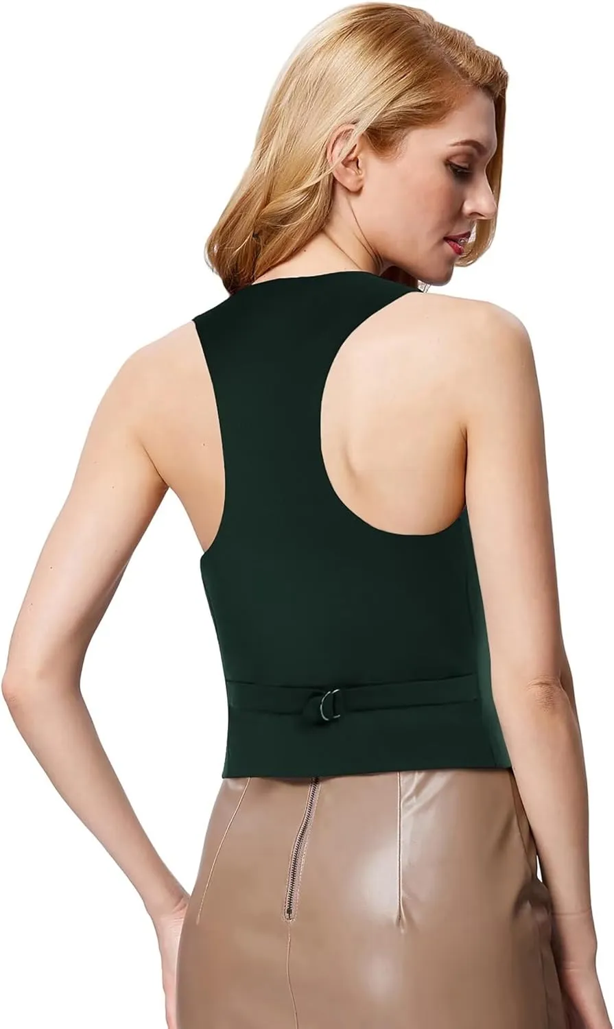 GRACE KARIN Womens Vest Top 2025 Trendy Academia Steampunk Waistcoat Racerback Vest BlazerRuns Small, Suggest Size Up
