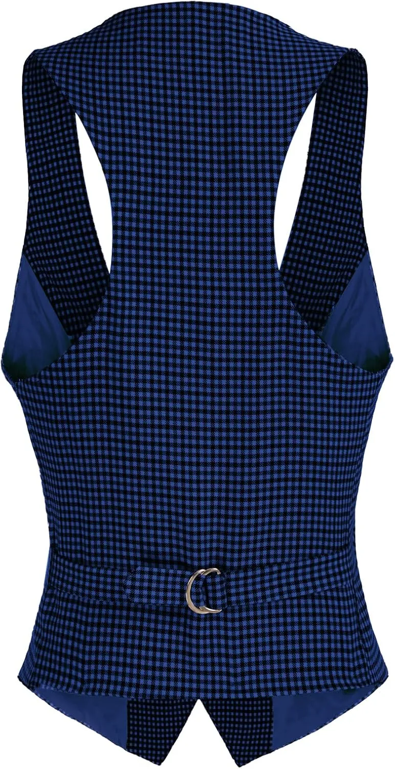 GRACE KARIN Womens Vest Top 2025 Trendy Academia Steampunk Waistcoat Racerback Vest BlazerRuns Small, Suggest Size Up