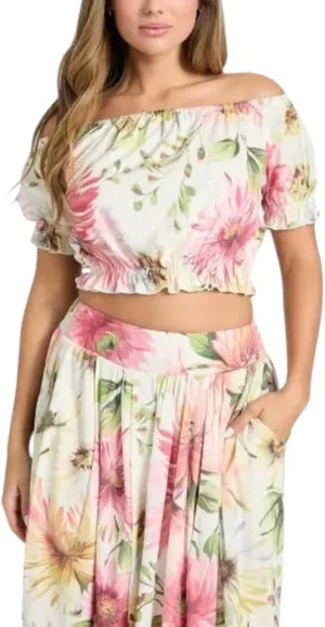 GUESS Women's Eco Off Shoulder Elodie Top