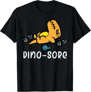 Gym Workout Dino Sore Exercise Fitness Boys Kids Women Men T-Shirt
