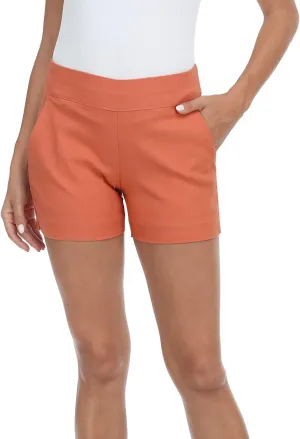 HDE Chino Shorts for Women 4" Inseam Elastic High Waisted Casual Summer Shorts