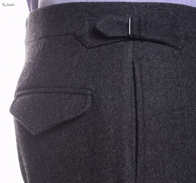 Heavy Wool Twill Trouser Charcoal