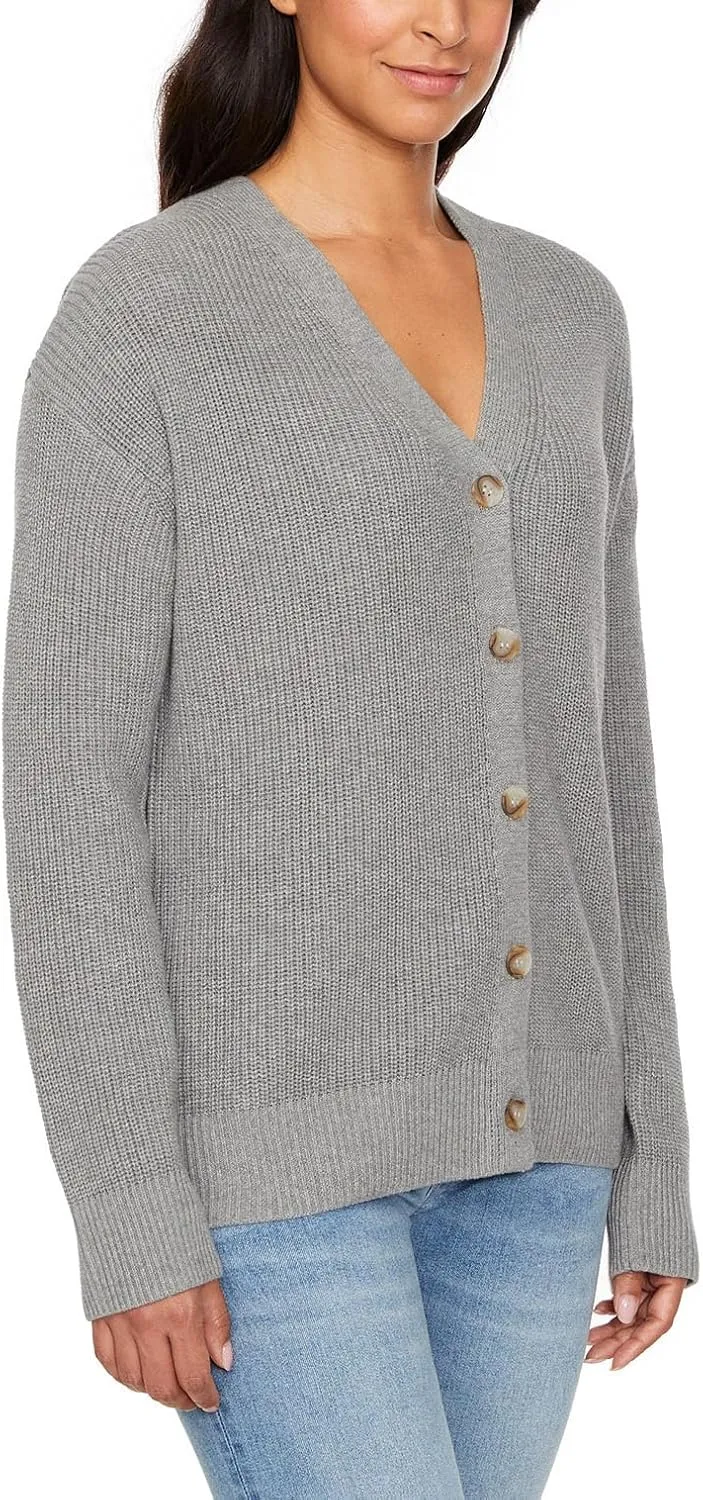HUDSON Women's Cotton Buttondown Cardigan Sweater