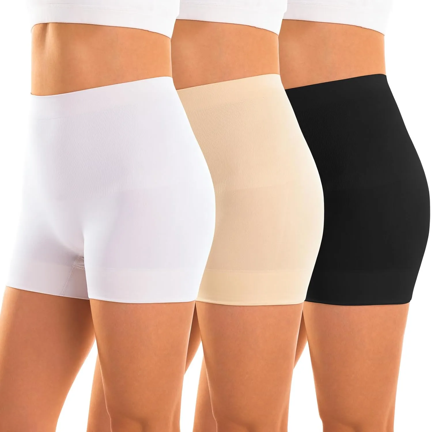 INNERSY Women's Shapewear Shorts Tummy Control Boyshorts Slip Shorts Shaping Underwear 3-Pack