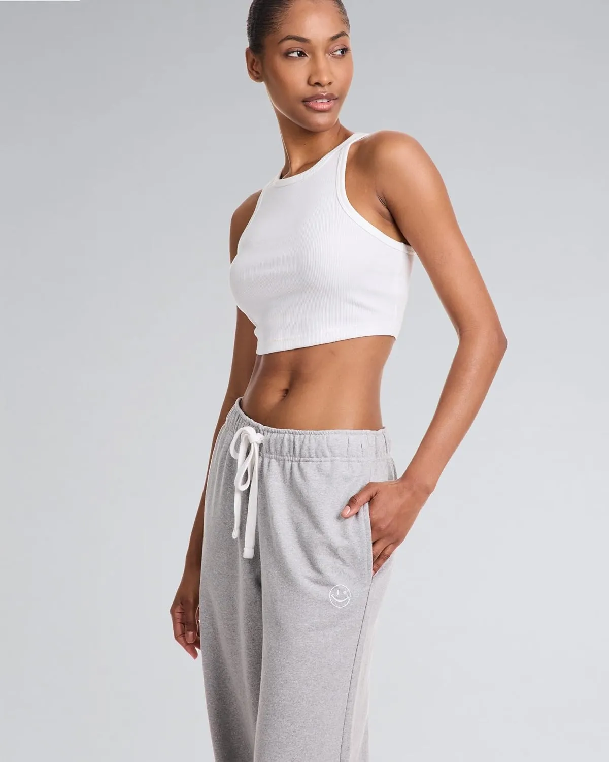 JOE BOXER Womens Sweatpants - French Terry Wide Leg Sweat Pants or Baggy Joggers - Comfy Womens Lounge Pants