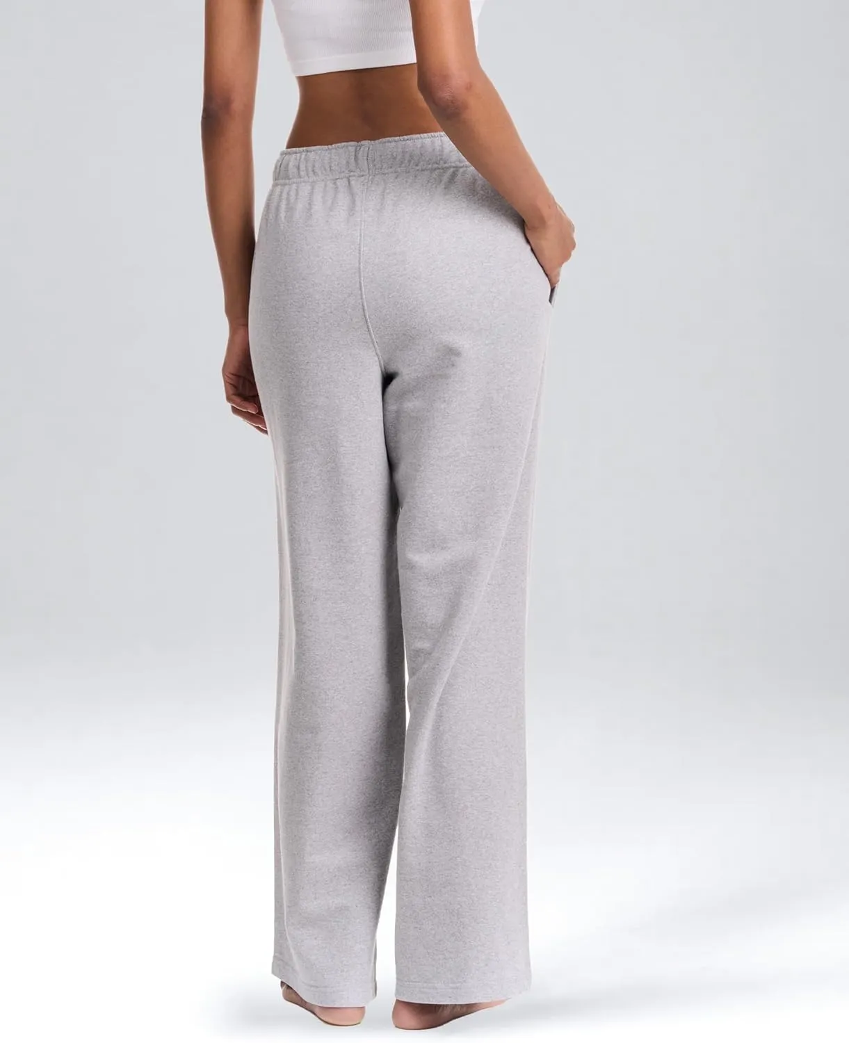 JOE BOXER Womens Sweatpants - French Terry Wide Leg Sweat Pants or Baggy Joggers - Comfy Womens Lounge Pants
